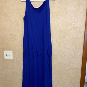 Long blue beautiful dress